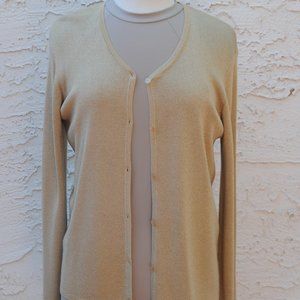 NWT Draper's& Damon's Gold Metallic Cardigan